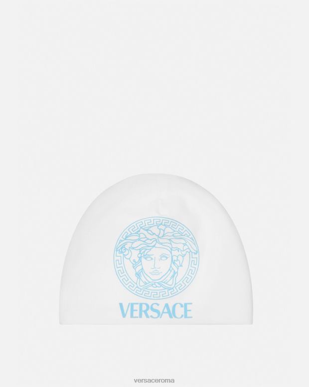 esso Versace bambini berretto da bambino con medusa blu bianco JT08Z1816 Accessori