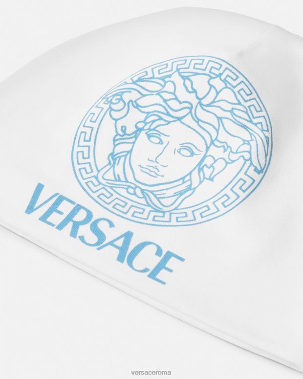esso Versace bambini berretto da bambino con medusa blu bianco JT08Z1816 Accessori