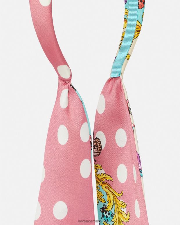 esso Versace bambini fascia per farfalle rosa e bianco JT08Z2060 Accessori