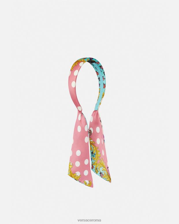 esso Versace bambini fascia per farfalle rosa e bianco JT08Z2060 Accessori