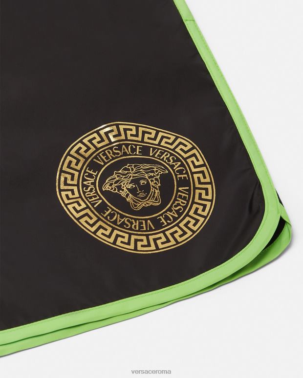 esso Versace bambini pantaloncini da bagno con Medusa menta e nero JT08Z2112 vestiario