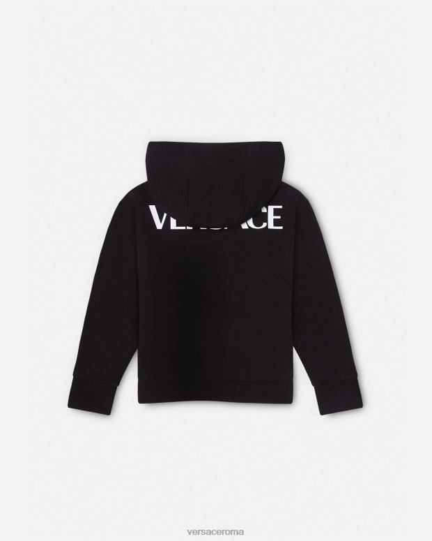 esso Versace bambini Felpa con cappuccio Medusa nero JT08Z2120 vestiario