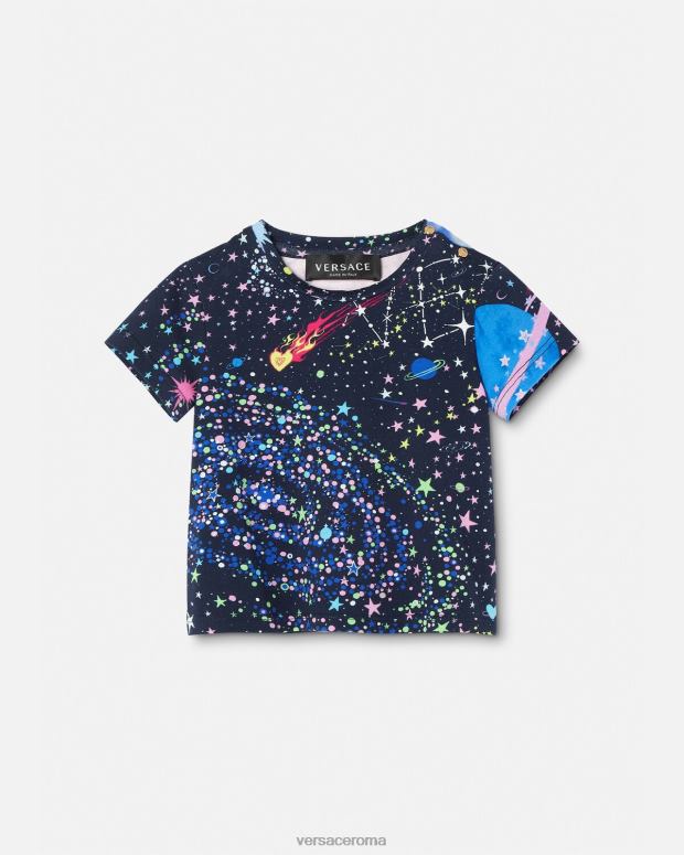 esso Versace bambini T-shirt per neonati con galassia Medusa stampa JT08Z1852 vestiario