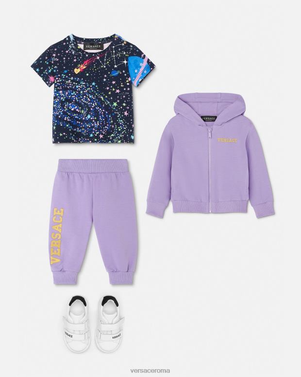 esso Versace bambini T-shirt per neonati con galassia Medusa stampa JT08Z1852 vestiario