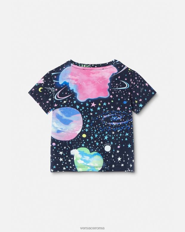 esso Versace bambini T-shirt per neonati con galassia Medusa stampa JT08Z1852 vestiario