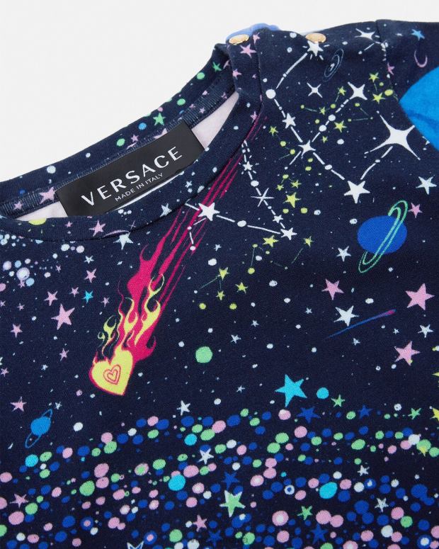 esso Versace bambini T-shirt per neonati con galassia Medusa stampa JT08Z1852 vestiario