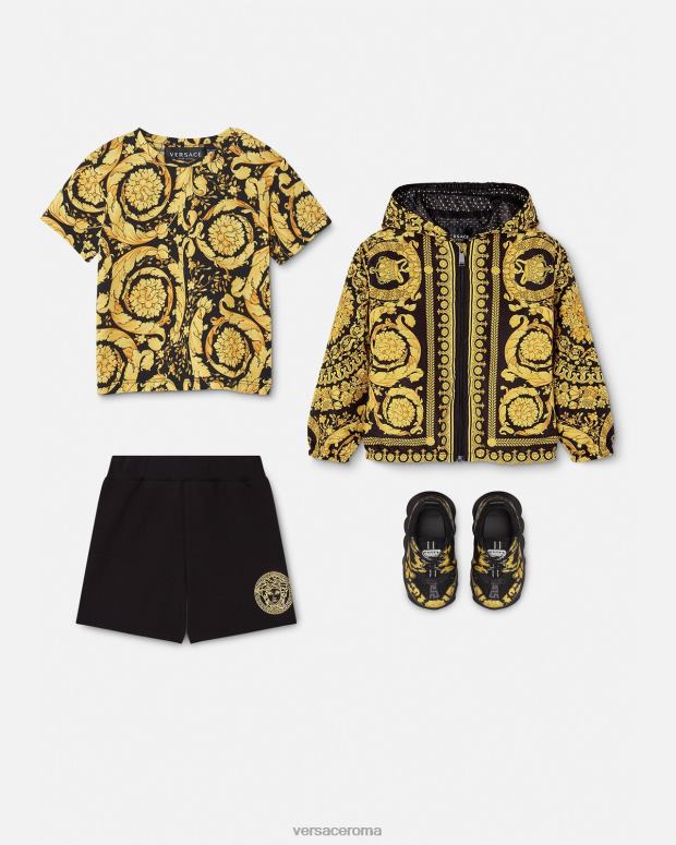 esso Versace bambini maglietta barocca per neonato stampa JT08Z1859 vestiario