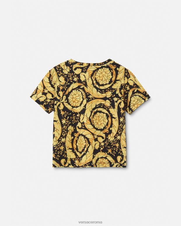 esso Versace bambini maglietta barocca per neonato stampa JT08Z1859 vestiario
