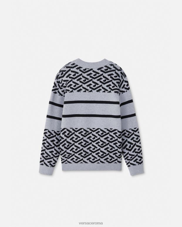 esso Versace bambini Maglia medusa la greca grigio JT08Z1994 vestiario