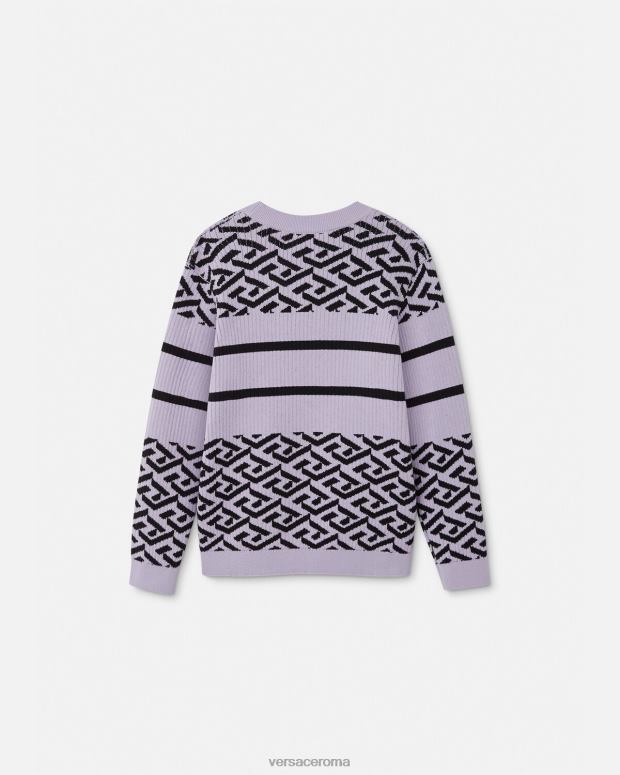 esso Versace bambini Maglia medusa la greca lilla JT08Z1995 vestiario