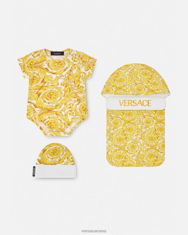 esso Versace bambini Tutina barocca per neonato stampa JT08Z1829 vestiario