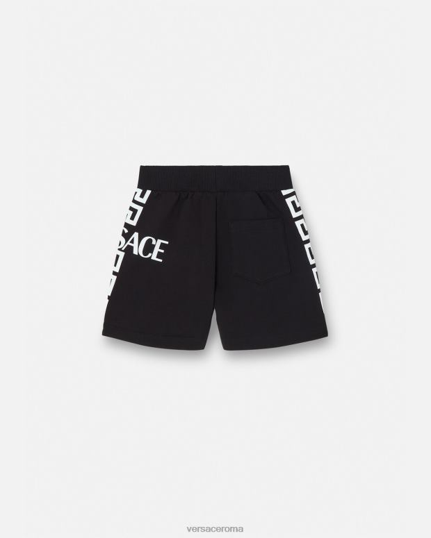 esso Versace bambini pantaloncini greca per bambini nero JT08Z1908 vestiario