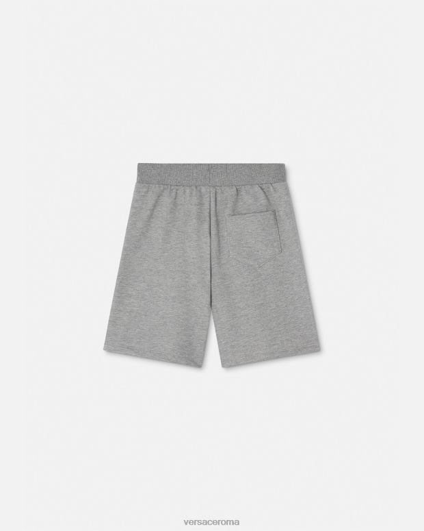 esso Versace bambini pantaloncini in felpa greca grigio JT08Z2081 vestiario