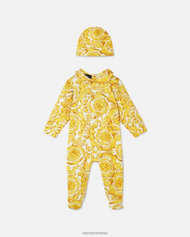 esso Versace bambini Completo pigiama barocco per neonati stampa JT08Z1818 vestiario