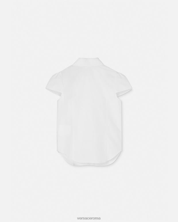 esso Versace bambini maglia a maniche corte con medusa oro bianco JT08Z1936 vestiario