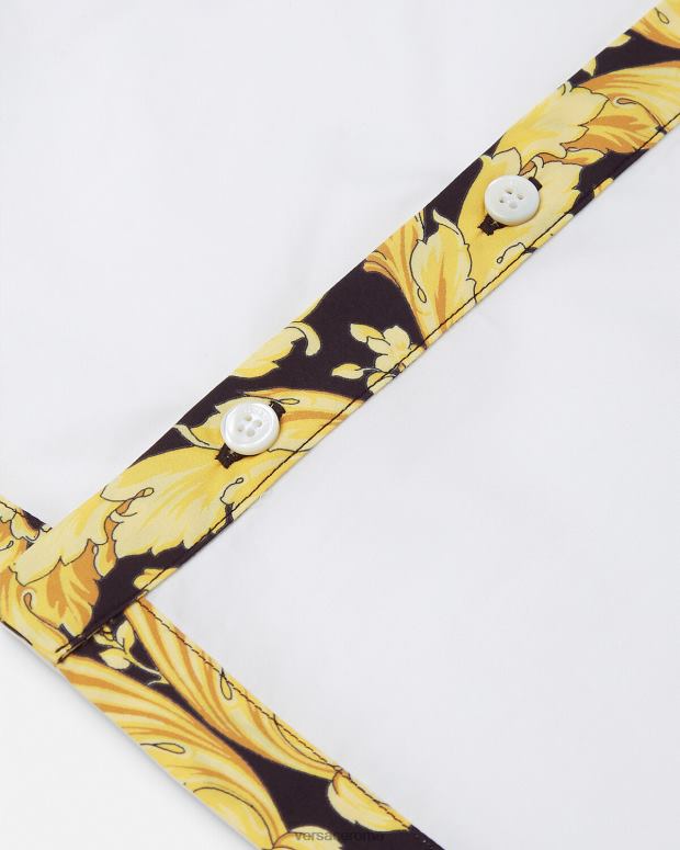esso Versace bambini maglietta barocca per neonato bianco e stampa JT08Z1901 vestiario