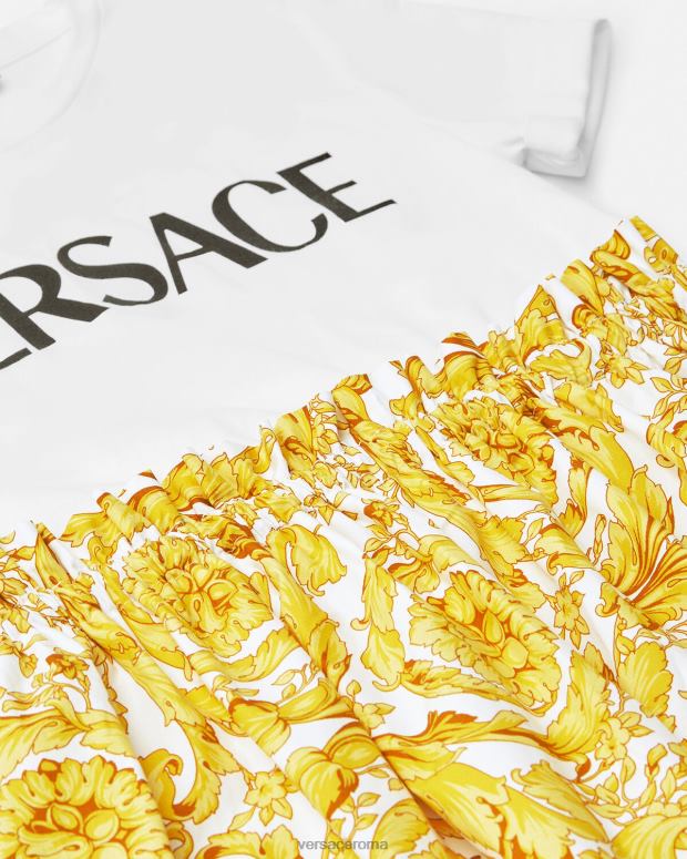 esso Versace bambini abito t-shirt barocco stampa JT08Z1984 vestiario