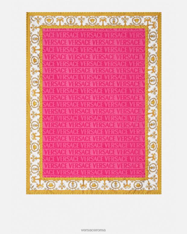 esso Versace donne telo mare barocco fucsia JT08Z1202 biancheria intima e costumi da bagno