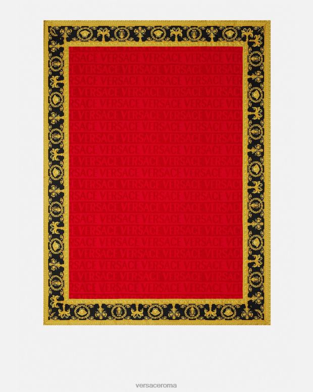 esso Versace donne telo mare barocco rosso JT08Z1201 biancheria intima e costumi da bagno