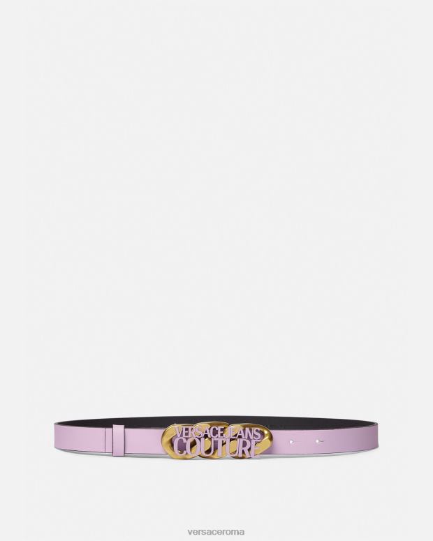 esso Versace donne cintura a catena con logo lilla JT08Z2354 Accessori