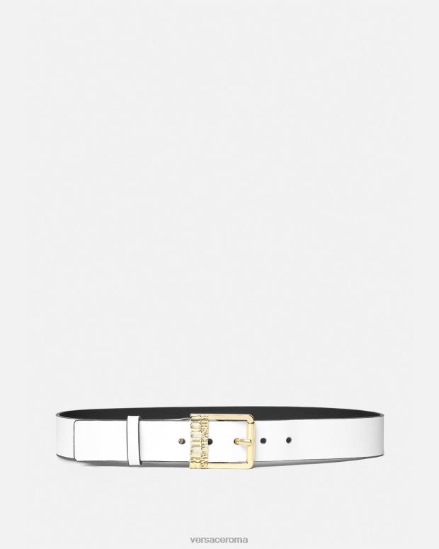 esso Versace donne cintura con logo bianco JT08Z2332 Accessori