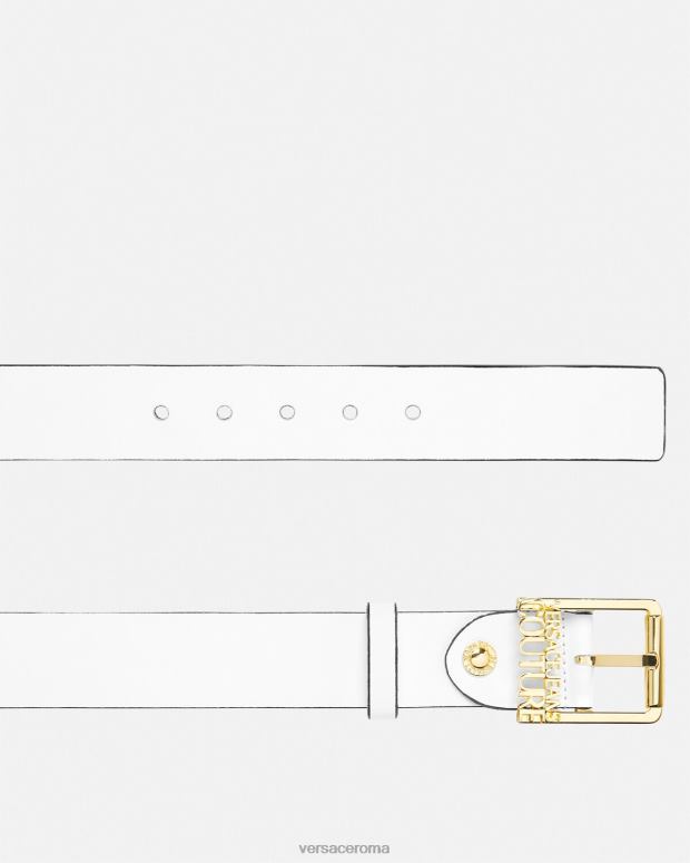 esso Versace donne cintura con logo bianco JT08Z2332 Accessori