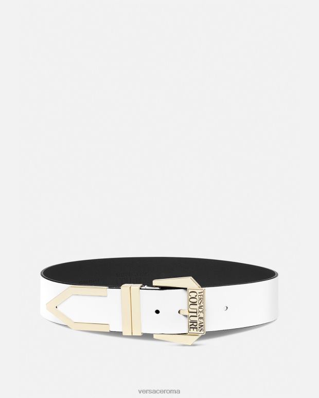 esso Versace donne cintura con logo bianco JT08Z2335 Accessori