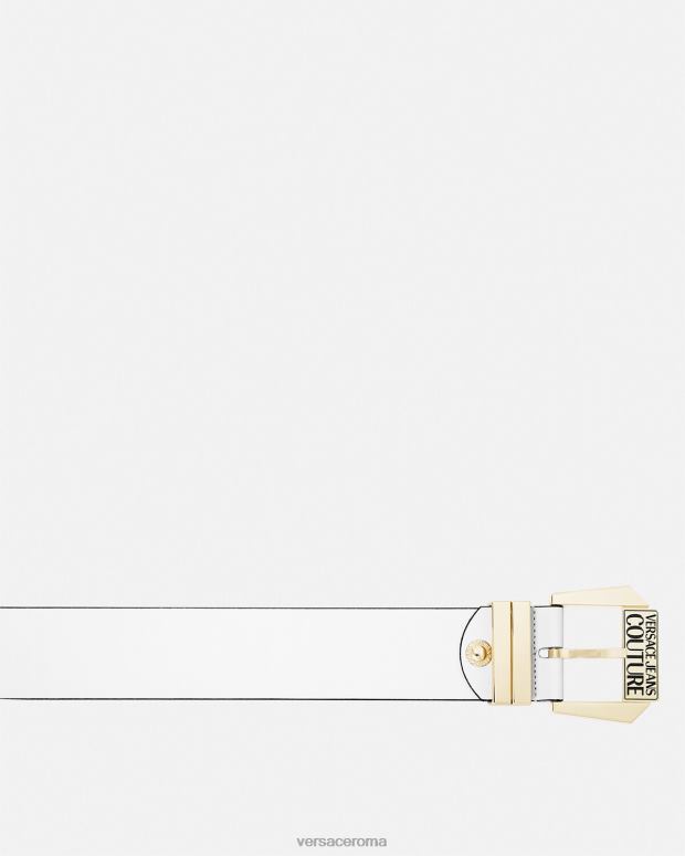 esso Versace donne cintura con logo bianco JT08Z2335 Accessori