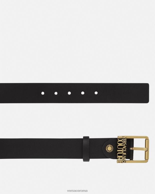 esso Versace donne cintura con logo nero JT08Z2331 Accessori