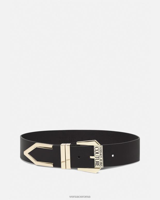 esso Versace donne cintura con logo nero JT08Z2334 Accessori