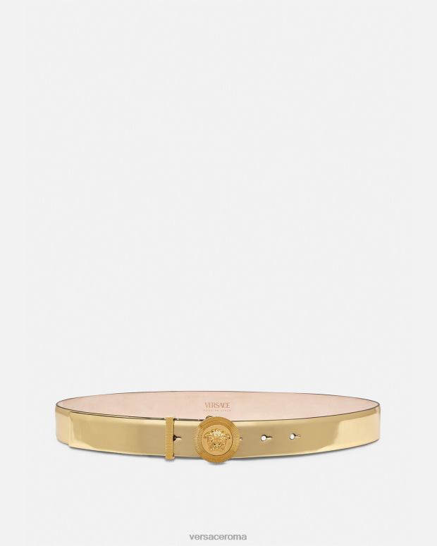 esso Versace donne cintura in pelle Biggie con Medusa oro JT08Z529 Accessori