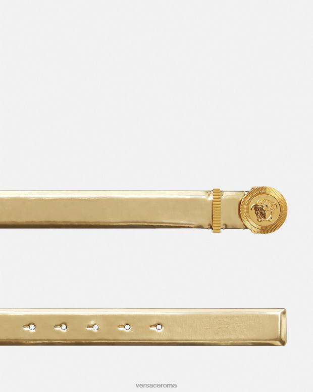 esso Versace donne cintura in pelle Biggie con Medusa oro JT08Z529 Accessori