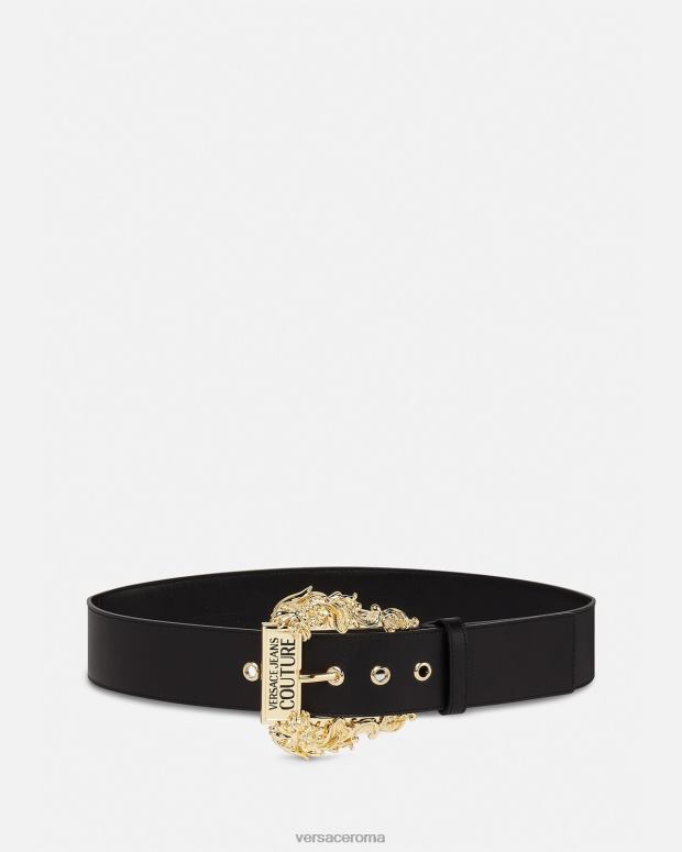 esso Versace donne cintura in pelle couture1 nero JT08Z2353 Accessori