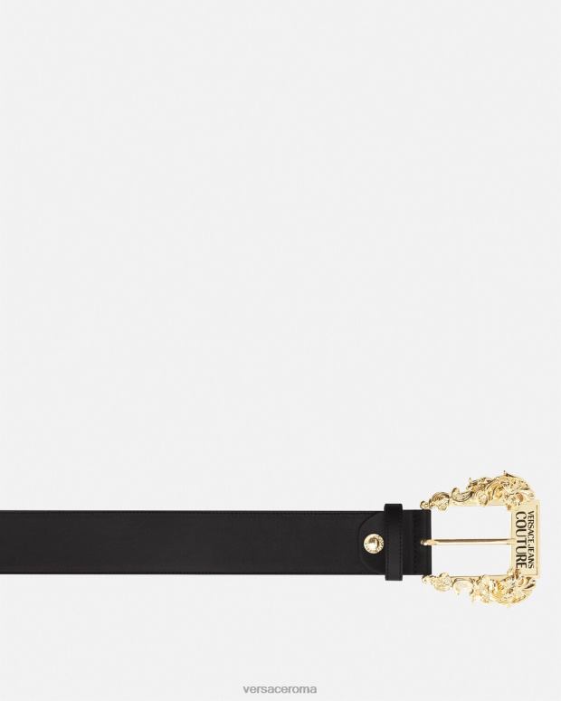 esso Versace donne cintura in pelle couture1 nero JT08Z2353 Accessori