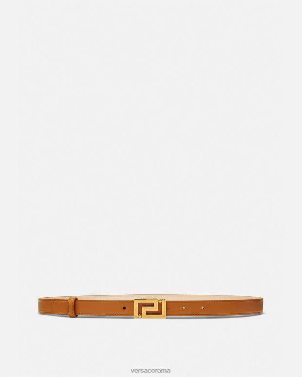 esso Versace donne cintura in pelle della dea greca caramello JT08Z514 Accessori