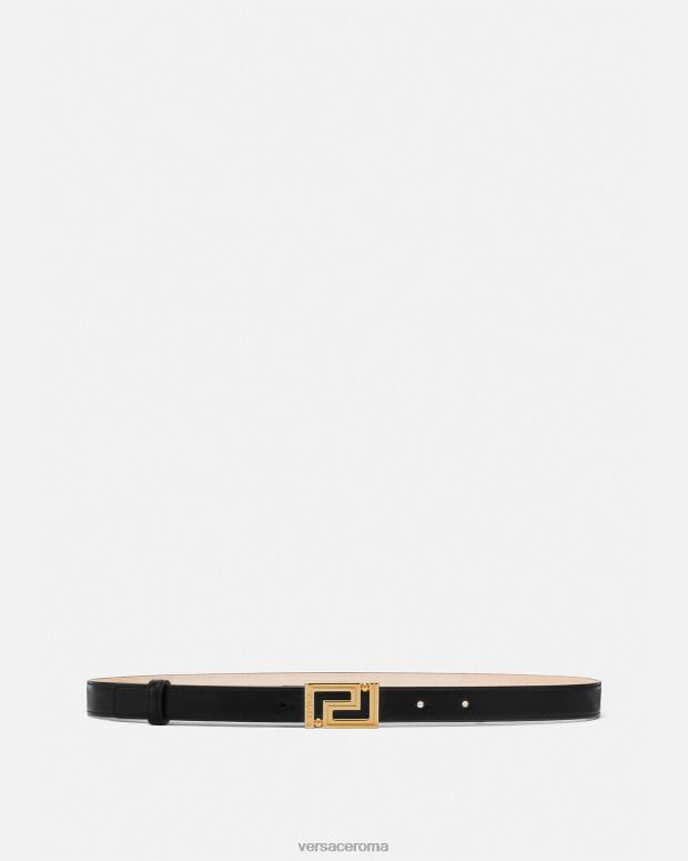 esso Versace donne cintura in pelle della dea greca nero JT08Z515 Accessori
