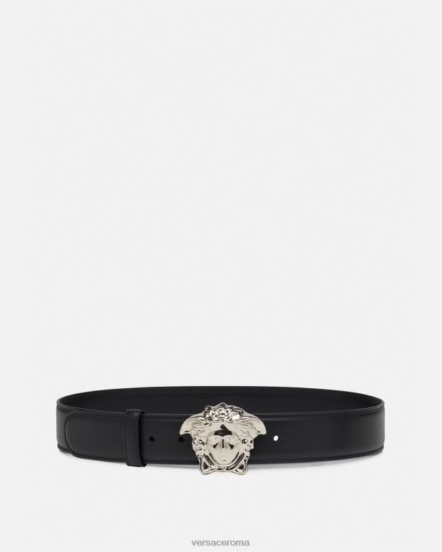 esso Versace donne cintura in pelle la medusa nero JT08Z526 Accessori