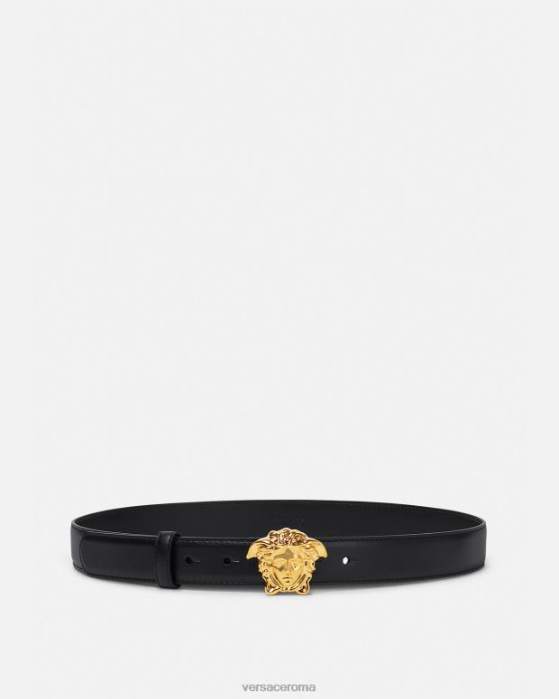 esso Versace donne cintura in pelle la medusa nero JT08Z528 Accessori