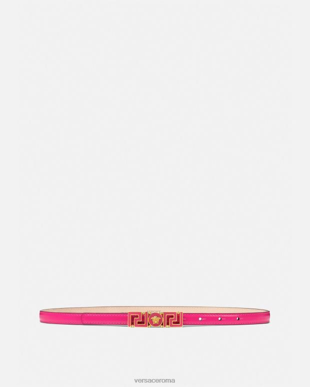 esso Versace donne cintura in pelle sottile della dea greca rosa JT08Z543 Accessori