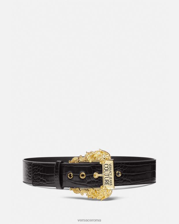 esso Versace donne cintura larga couture1 nero JT08Z2323 Accessori