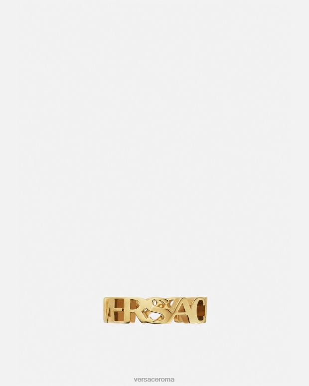 esso Versace donne anello con logo oro JT08Z805 Accessori