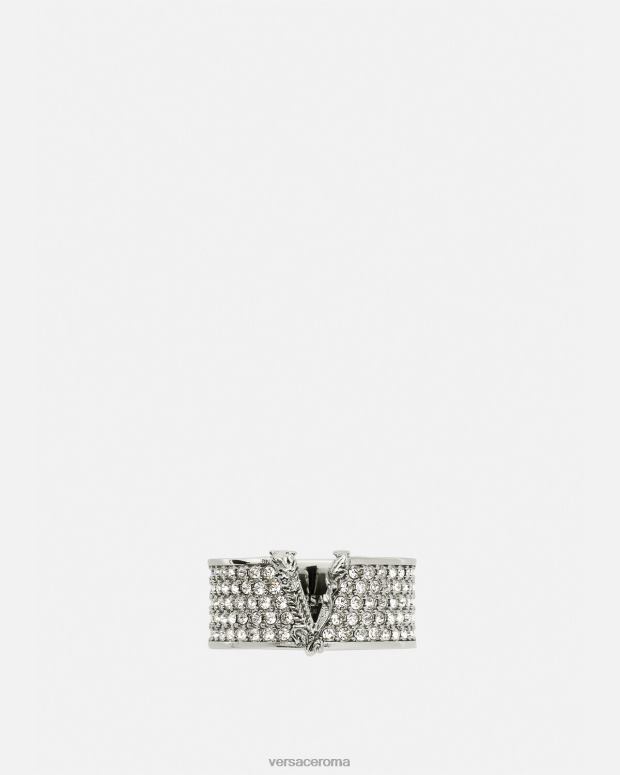 esso Versace donne anello di cristallo virtus argento JT08Z857 Accessori