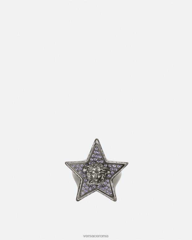 esso Versace donne anello galassia di cristallo grigio JT08Z825 Accessori