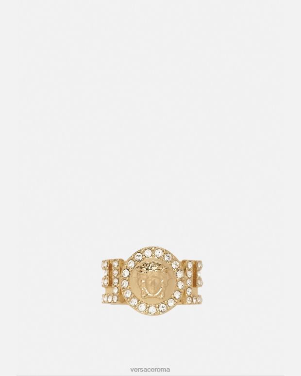 esso Versace donne anello la medusa in cristallo oro JT08Z789 Accessori