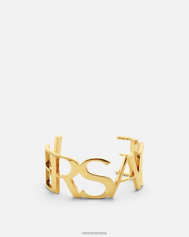 esso Versace donne bracciale con logo oro JT08Z806 Accessori