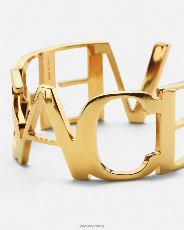 esso Versace donne bracciale con logo oro JT08Z806 Accessori