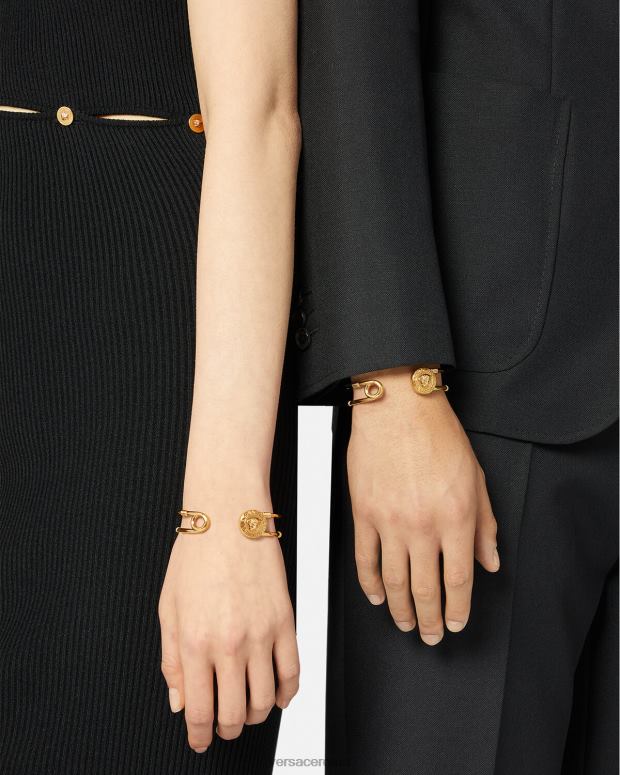 esso Versace donne braccialetto con spilla da balia oro JT08Z792 Accessori