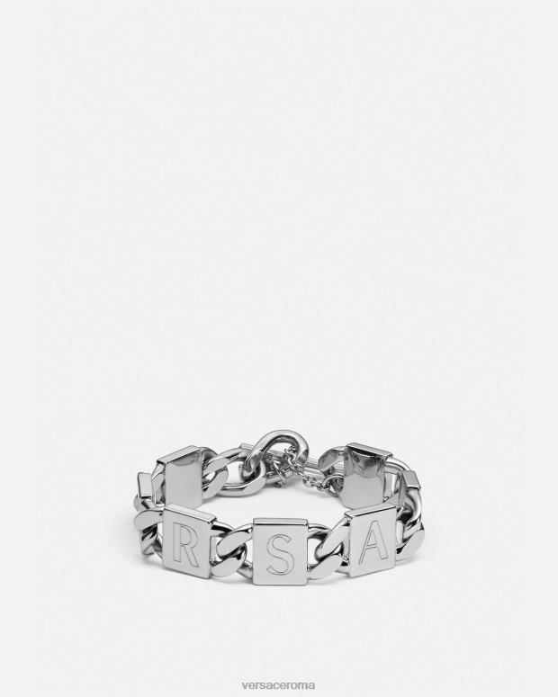 esso Versace donne braccialetto di piastrelle argento JT08Z737 Accessori