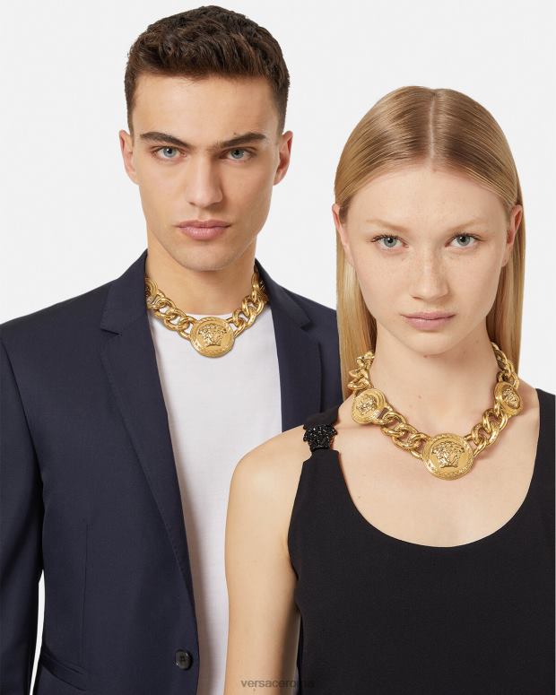 esso Versace donne collana a catena con medusa oro JT08Z784 Accessori
