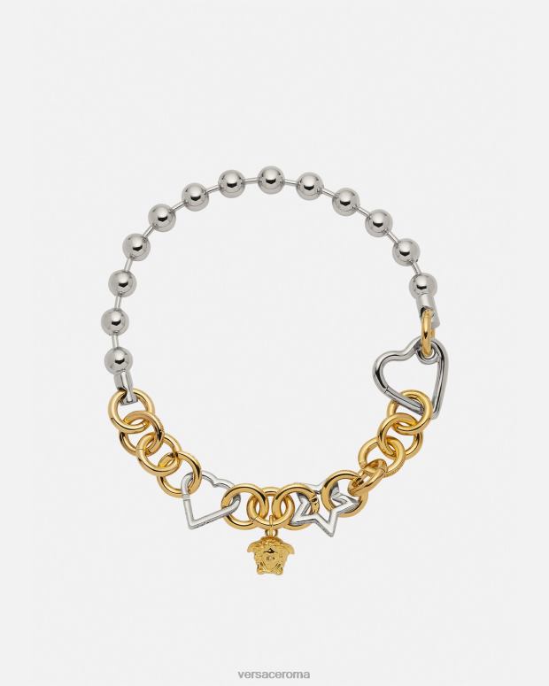 esso Versace donne collana a catena originale argento oro JT08Z829 Accessori